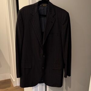 Vintage Brooks Brothers Charcoal Pinstripe Suit Jacket